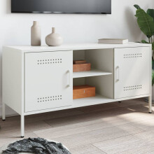 Berkfield TV Cabinet White 100.5x39x50.5 cm Steel
