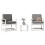 Berkfield 3 Piece Garden Lounge Set White Solid Wood Pine 1