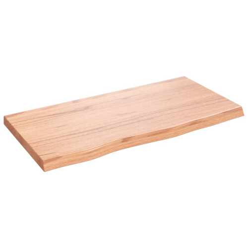 Berkfield Bathroom Countertop Light Brown 80x40x(2-4) cm Treated Solid Wood 1