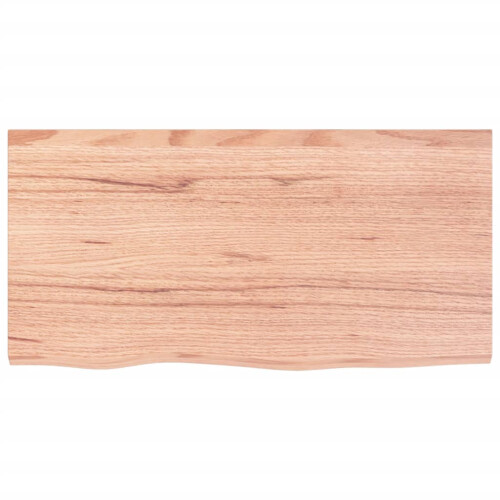 Berkfield Bathroom Countertop Light Brown 80x40x(2-4) cm Treated Solid Wood 2