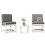 Berkfield 3 Piece Garden Lounge Set White Solid Wood Pine 1