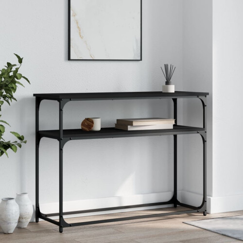 Berkfield Console Table Black 100x35.5x75 cm Engineered Wood