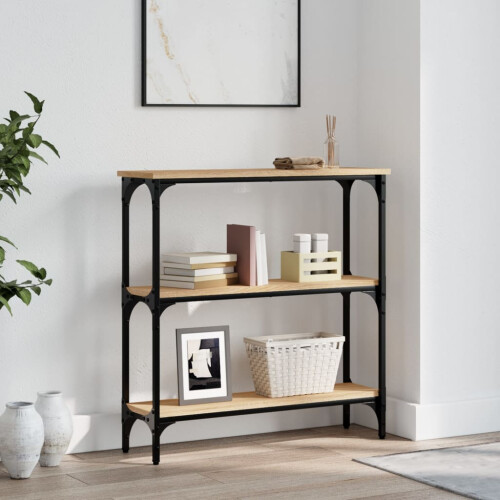 Berkfield Console Table Sonoma Oak 75x22.5x75 cm Engineered Wood