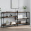 Berkfield Console Table Smoked Oak 160x29x75 cm Engineered Wood 1