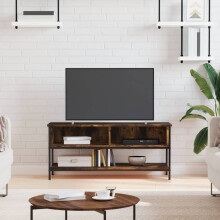 Berkfield TV Cabinet Smoked Oak 100x35x45 cm Engineered Wood