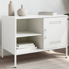 Berkfield TV Cabinet White 68x39x50.5 cm Steel