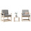 Berkfield 3 Piece Garden Lounge Set Solid Wood Pine 1