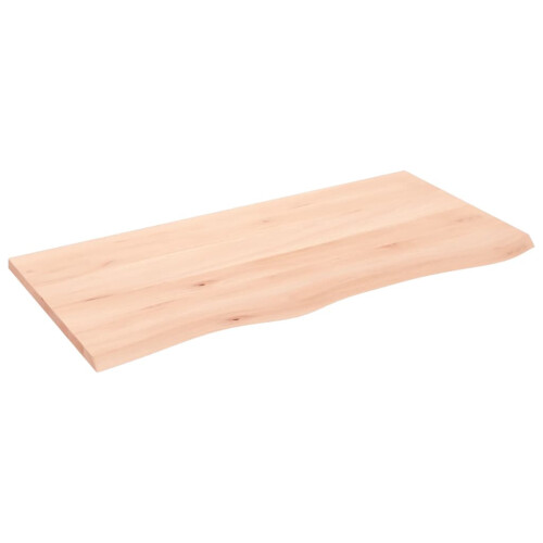 Berkfield Bathroom Countertop 100x50x2 cm Untreated Solid Wood 1