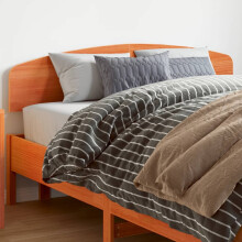 Berkfield Headboard Wax Brown 150 cm Solid Wood Pine