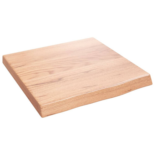Berkfield Bathroom Countertop Light Brown 40x40x(2-4) cm Treated Solid Wood 1