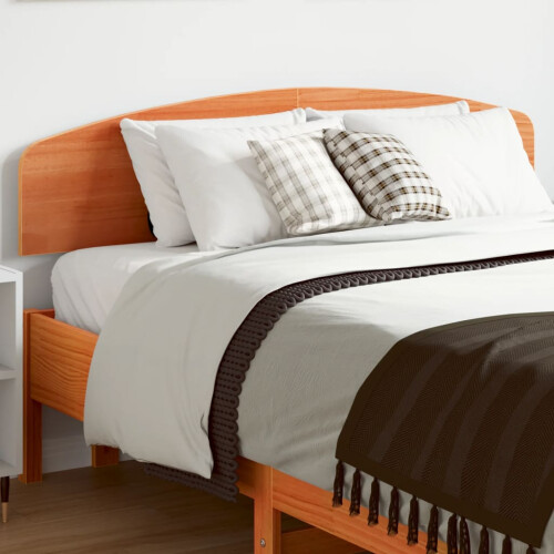 Berkfield Headboard Wax Brown 120 cm Solid Wood Pine
