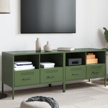 Berkfield TV Cabinets 2 pcs Olive Green 68x39x50.5 cm Steel