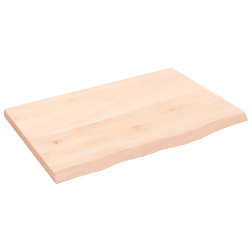 Berkfield Bathroom Countertop 60x40x2 cm Untreated Solid Wood 1