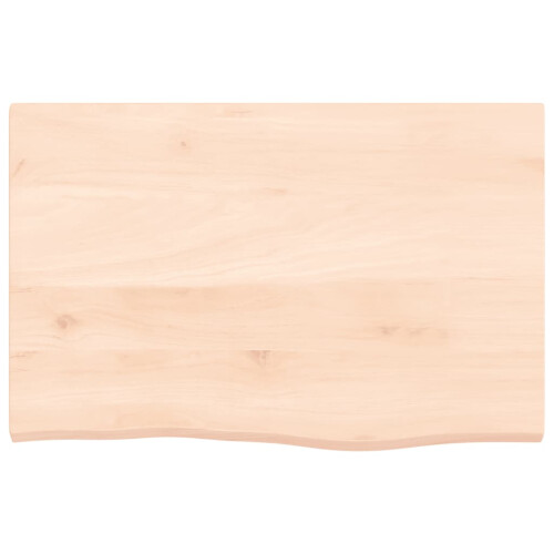 Berkfield Bathroom Countertop 60x40x2 cm Untreated Solid Wood 2