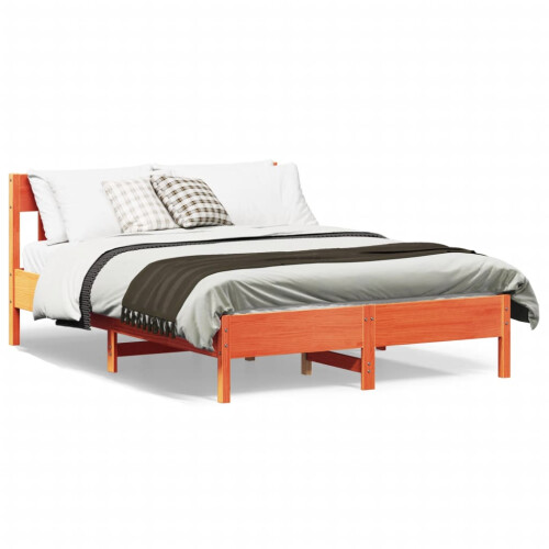 Berkfield Bed Frame without Mattress Wax Brown 120x200 cm Solid Wood Pine