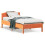 Berkfield Bed Frame without Mattress Wax Brown 75x190 cm Small Single Solid Wood Pine 1