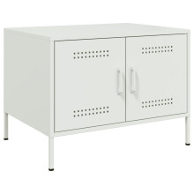 Berkfield Coffee Table White 68x50x50.5 cm Steel