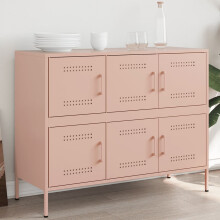 Berkfield Sideboard Pink 100.5x39x79 cm Steel