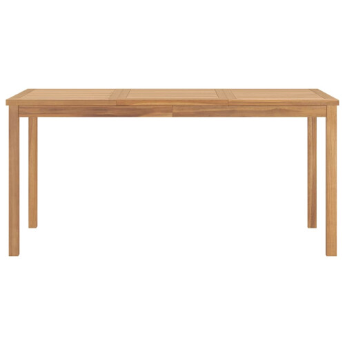Berkfield Garden Dining Table 160x80x77 cm Solid Teak Wood 1