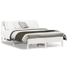 Berkfield Bed Frame without Mattress White 140x190 cm Solid Wood Pine