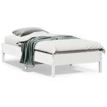 Berkfield Bed Frame without Mattress White 90x190 cm Single Solid Wood Pine