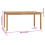 Berkfield Garden Dining Table 160x80x77 cm Solid Teak Wood 7