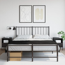 Berkfield Bedside Cabinets 2 pcs Black 36x39x50.5 cm Steel
