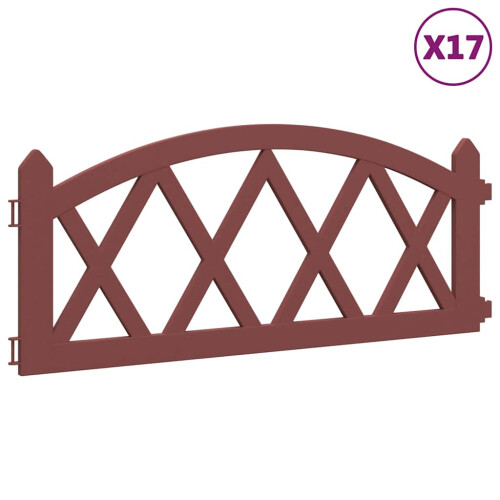 Berkfield Lawn Edgings 17 pcs Red 10 m PP 1