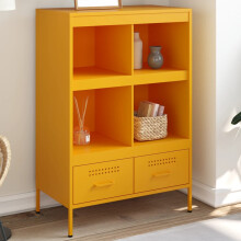 Berkfield Highboard Mustard Yellow 68x39x101.5 cm Steel