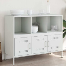 Berkfield Sideboard White 100.5x39x79 cm Steel
