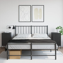 Berkfield Bedside Cabinets 2 pcs Black 36x39x68 cm Steel