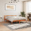 Berkfield Bed Frame without Mattress Wax Brown 200x200 cm Solid Wood Pine 1