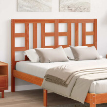 Berkfield Headboard Wax Brown 135 cm Solid Wood Pine