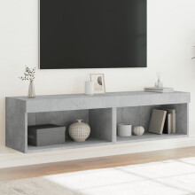 Berkfield TV Cabinets with LED Lights 2 pcs Concrete Grey 60x30x30 cm