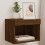 Berkfield Bedside Cabinets with LED Lights Wall-mounted 2 pcs Brown Oak 1