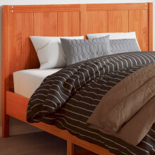 Berkfield Headboard Wax Brown 150 cm Solid Wood Pine