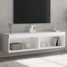 Berkfield TV Cabinets with LED Lights 2 pcs White 60x30x30 cm