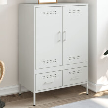 Berkfield Highboard White 68x39x101.5 cm Steel