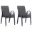 Berkfield Stackable Garden Chairs 4 pcs Grey Textilene Fabric 8