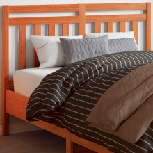 Berkfield Headboard Wax Brown 135 cm Solid Wood Pine