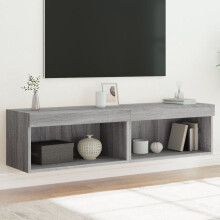 Berkfield TV Cabinets with LED Lights 2 pcs Grey Sonoma 60x30x30 cm