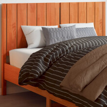 Berkfield Headboard Wax Brown 135 cm Solid Wood Pine