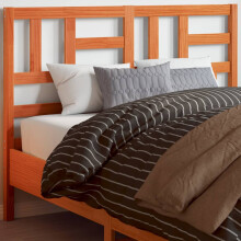 Berkfield Headboard Wax Brown 150 cm Solid Wood Pine