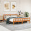 Berkfield Bed Frame without Mattress Wax Brown 150x200 cm King Size Solid Wood Pine 1