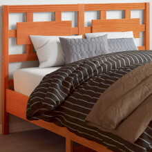 Berkfield Headboard Wax Brown 135 cm Solid Wood Pine