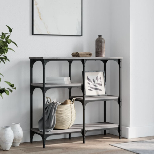 Berkfield Console Table Grey Sonoma 80x29x75 cm Engineered Wood