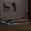 Berkfield LED Bed Frame without Mattress Wax Brown 200x200 cm Solid Wood 1