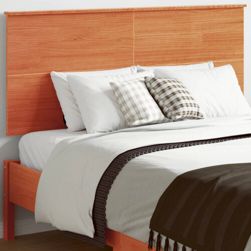 Berkfield Headboard Wax Brown 120 cm Solid Wood Pine