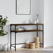 Berkfield Console Table Brown Oak 100x35.5x75 cm Engineered Wood