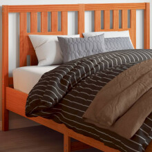 Berkfield Headboard Wax Brown 140 cm Solid Wood Pine